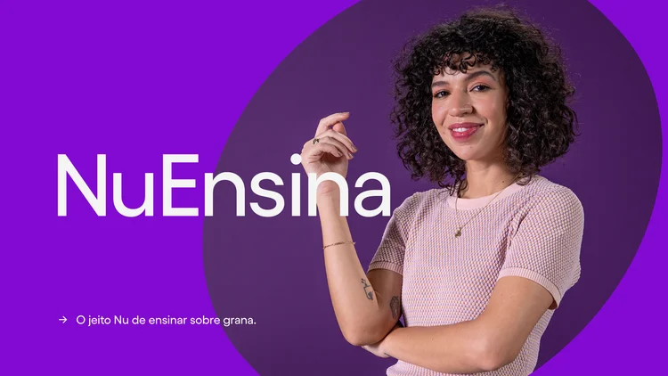 NuEnsina: para os clientes que ganharam BDR da fintech haverá um módulo especial dentro do programa de educação financeira (Nubank/divulgação/Divulgação)