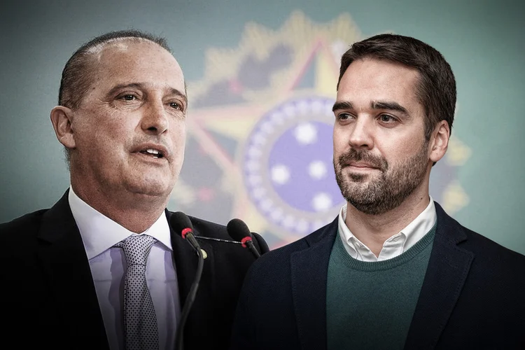 Onyx e Leite: Rio Grande do Sul nunca reelegeu um governador desde a redemocratização. (Onyx: Romério Cunha / Divulgação / Leite: Tiago Coelho/Bloomberg via Getty Images/Divulgação)