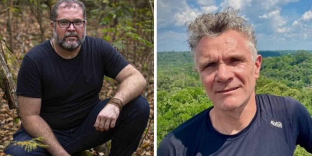 O indigenista Bruno Pereira e o jornalista inglês Dom Phillips estão desaparecidos há dois dias (Agência O Globo/Reprodução)