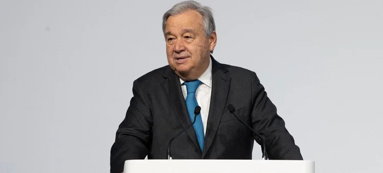 Antonio Guterres, secretário geral da ONU: humanidade deve escolher entre "solidariedade" climática ou "suicídio coletivo" (UN Photo/Eskinder Debebe/Reprodução)