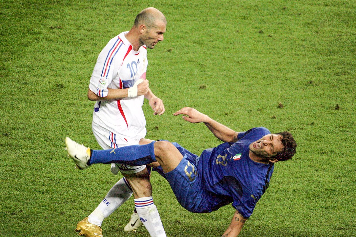 Momento da cabeçada de Zidane em Materazzi Momento da cabeçada de Zidane em Materazzi