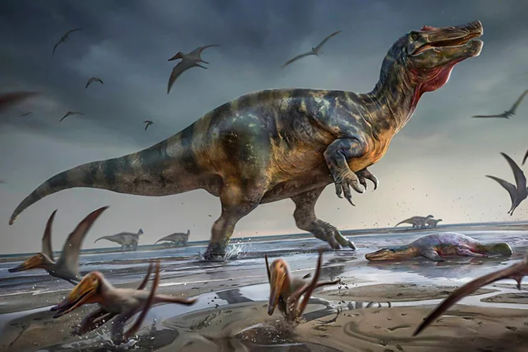 Dinossauro carnívoro é descoberto em ilha no Reino Unido (divulgação/Divulgação)