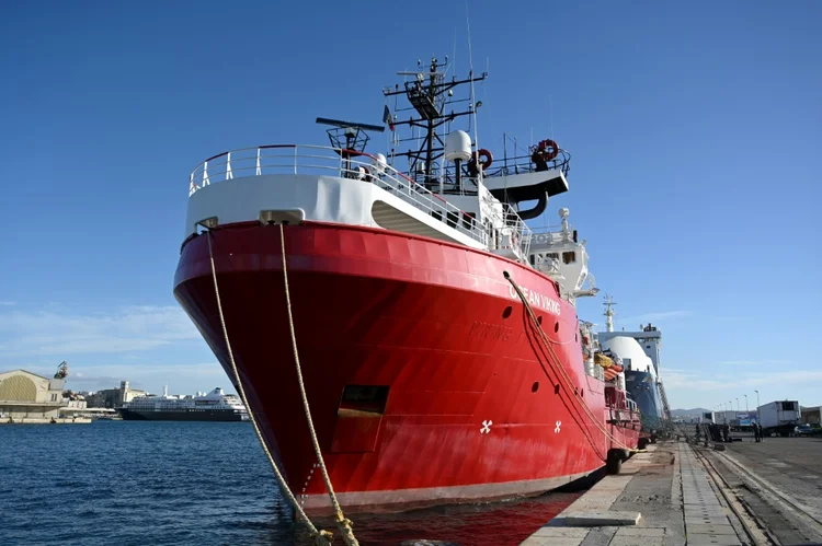 Ocean Viking: Cerca de 17.000 pessoas cruzaram o Mediterrâneo Central desde o início deste ano (AFP/AFP)