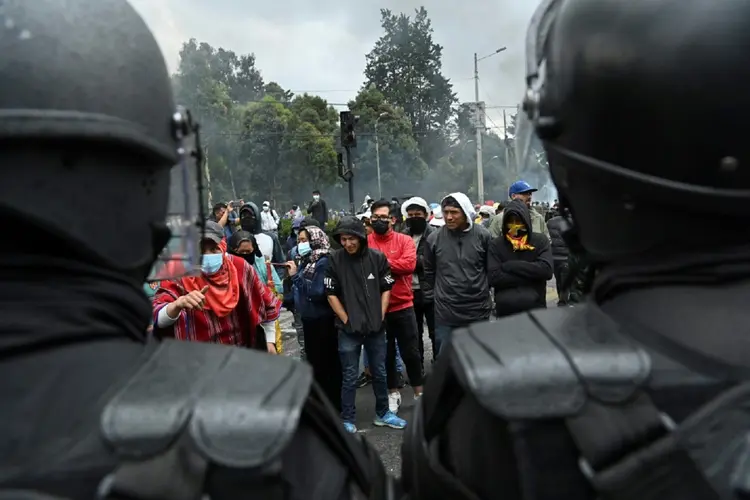 Equador: a produção petrolífera está "em estado crítico", com queda de mais de 50% ante a média anterior aos protestos (AFP/AFP)