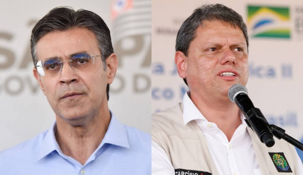Garcia e Tarcísio: Apesar de cobiçarem um grupo parecido de eleitores, Garcia e Tarcísio adotam estratégias diferentes (MONTAGEM EXAME/Estadão Conteúdo)