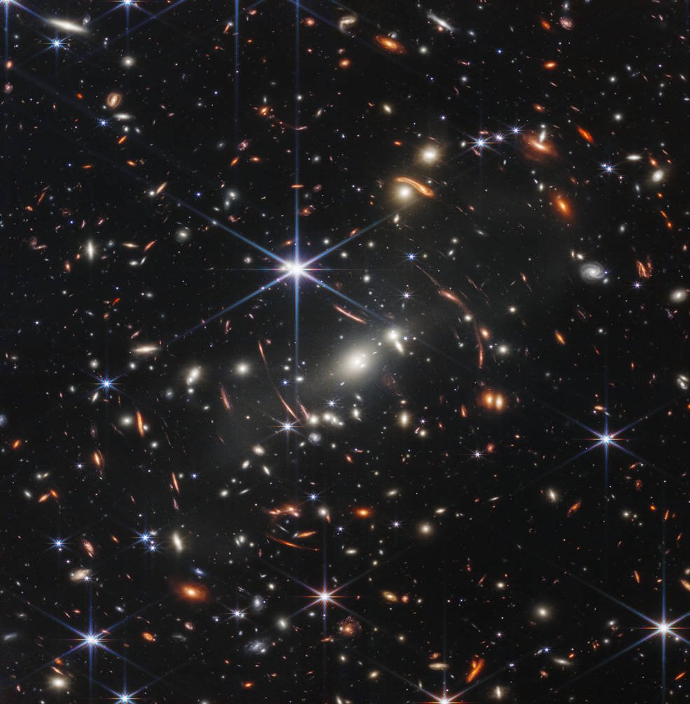 O olhar de James Webb: na cena, o glomerado de galáxias SMACS 0723 (NASA/Reprodução)