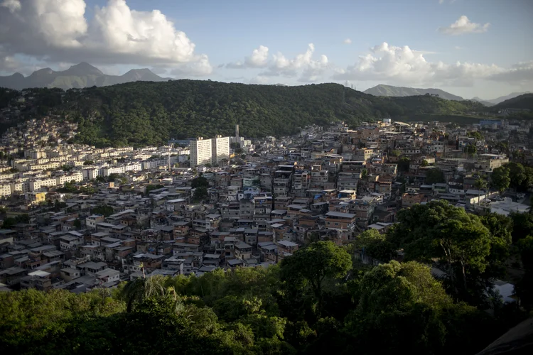 View of Vila Cruzeiro favela seen from the top of the mountain where is located Nossa Senhora da Penha Church at the Penha neighbourhood, suburbs of Rio de Janeiro, Brazil, April 15, 2022. (Photo by Mauro Pimentel / AFP) (Photo by MAURO PIMENTEL/AFP via Getty Images) (MAURO PIMENTEL/Getty Images)