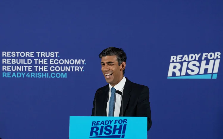 Rishi Sunak: político lançou sua candidatura nesta terça-feira (Carl Court/Getty Images)