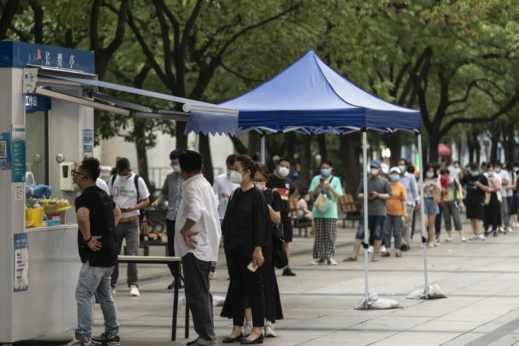 China: as autoridades de Pequim disseram na sexta-feira que os testes não serão mais necessários para o transporte público a partir de 5 de dezembro (Qilai Shen/Bloomberg/Getty Images)