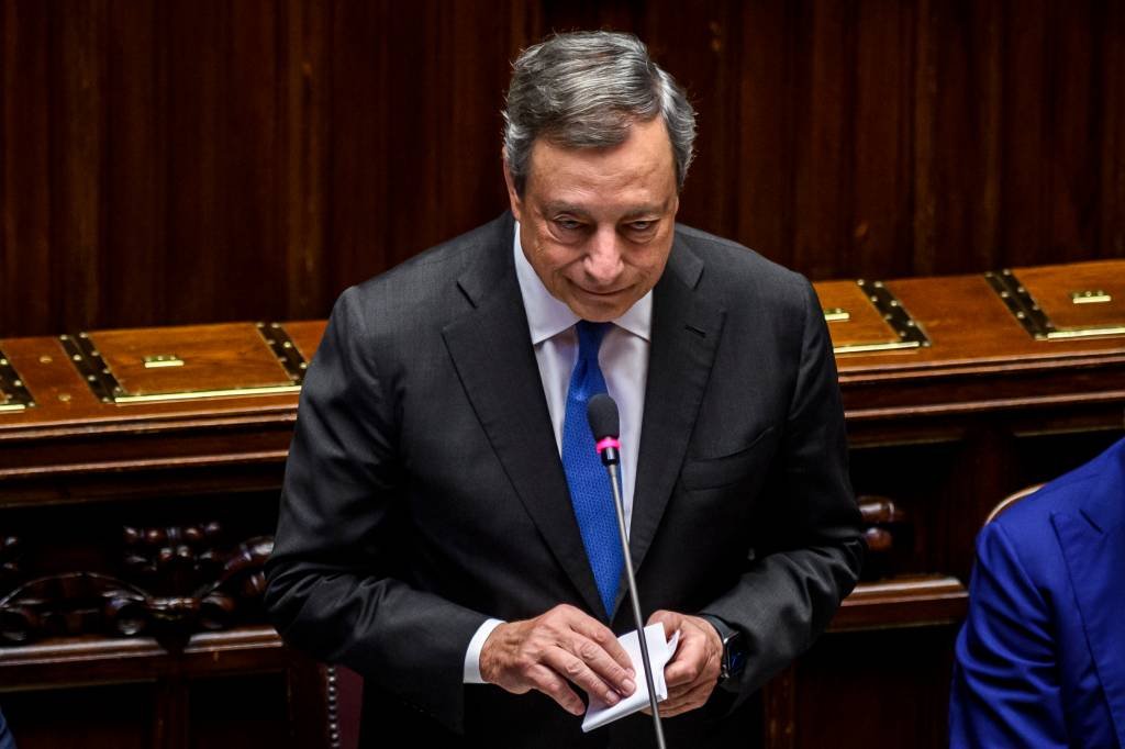 Mario Draghi: primeiro ministro comunicou a decisão nesta quinta-feira, 21, (Antonio Masiello/Getty Images)