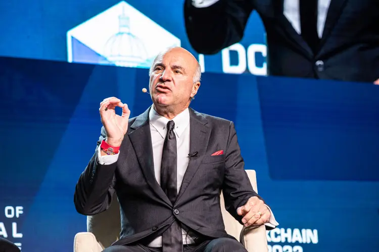 Kevin O'Leary diz que mercado cripto ainda pode ter novas quedas, mas vê lado positivo para mau momento (Bloomberg / Getty Images)