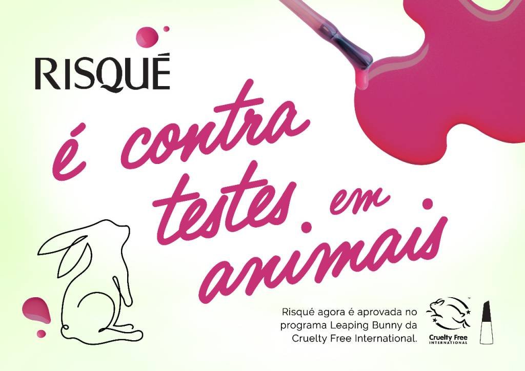 Cruelty Free International analisou cadeia de fornecedores da marca (Risqué/Divulgação)