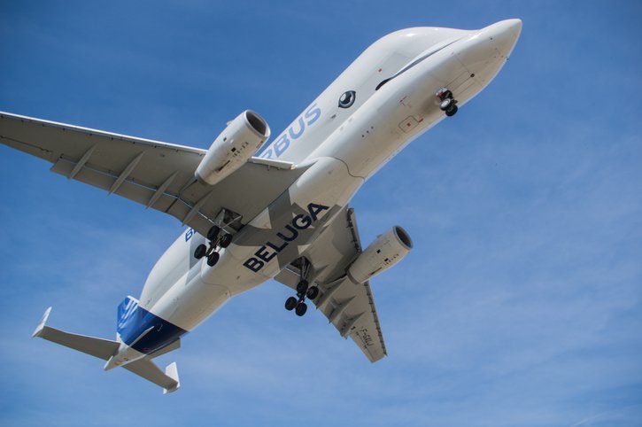 Beluga, o estranho avião de carga da Airbus, vem ao Brasil pela primeira vez neste domingo