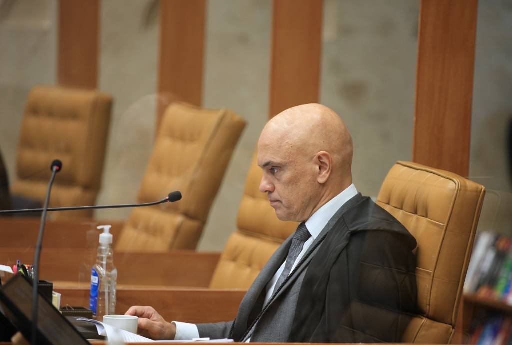 Ministro Alexandre de Moraes na sessão plenária do STF (Rosinei Coutinho/SCO/STF/Flickr)