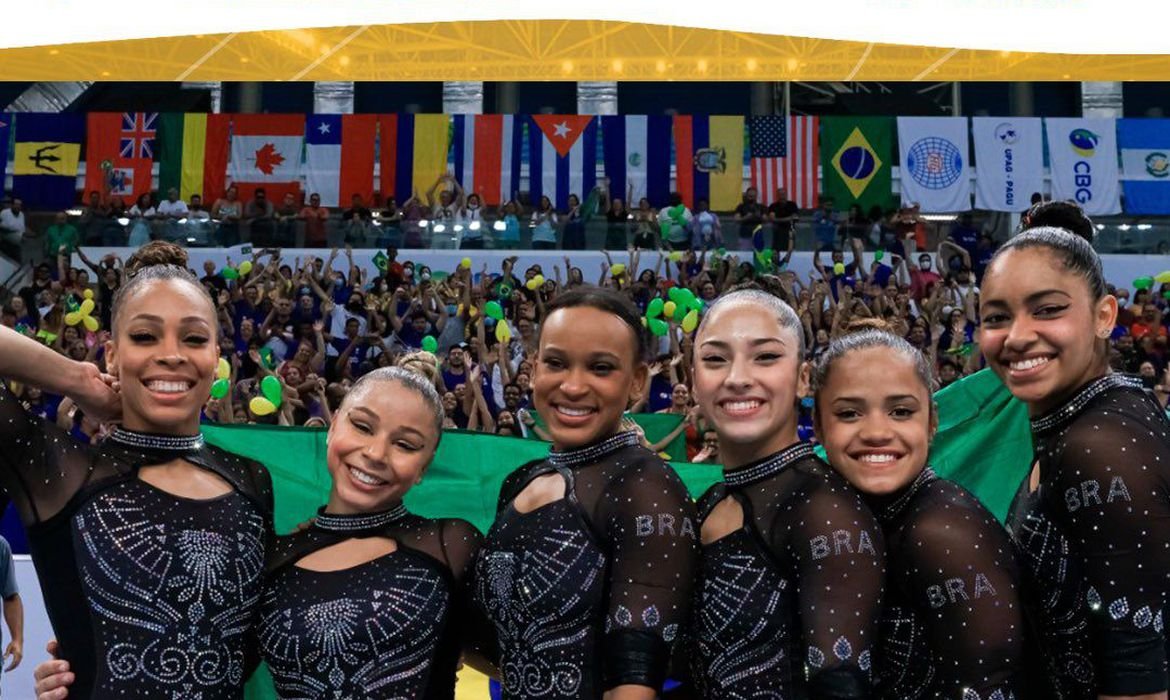 Seleção feminina é campeã por equipes no Pan de ginástica artística