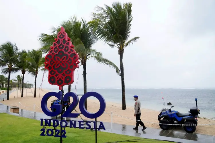 O comunicado final do G20 reconhece "outros pontos de vista", mas afirma que "a maioria dos membros condena de maneira veemente a guerra na Ucrânia (AFP/AFP)