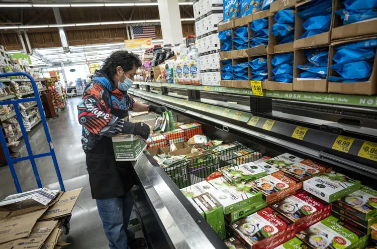 Supermercado em São Francisco, nos EUA: preços têm batido recorde neste ano (Paul Morris/Bloomberg/Getty Images)