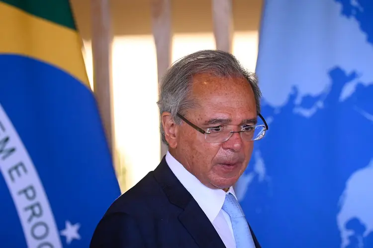 Paulo Guedes, Brazil's economy minister, arrives for a news conference after the Brazil-Organization for Economic Cooperation (OECD) forum at the Itamaraty Palace in Brasilia, Brazil, on Tuesday, June 21, 2022. Brazil is hosting meetings between Latin American and OECD countries to discuss economic policies, education, and Brazil's plan to join the group. Photographer Andre Borges/Bloomberg via Getty Images (Andre Borges/Bloomberg/Getty Images)