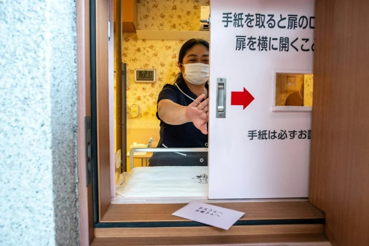 A "caixa para bebês" do hospital Jikei de Kumamoto, no sudoeste do Japão, em 10 de junho de 2022

 (AFP/AFP)