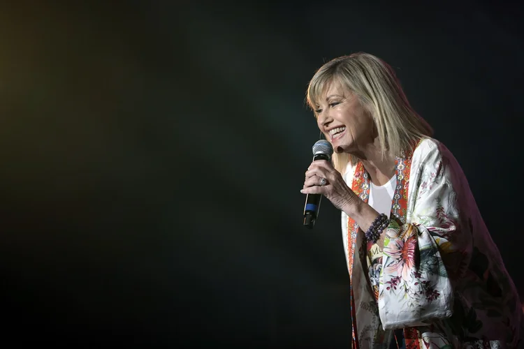 SYDNEY, AUSTRALIA - FEBRUARY 16: Olivia Newton-John performs during Fire Fight Australia at ANZ Stadium on February 16, 2020 in Sydney, Australia. (Photo by Cole Bennetts/Getty Images) (Cole Bennetts/Getty Images)