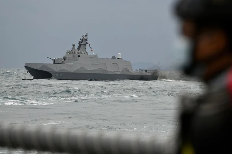 Tropas de Taiwan nos arredores da ilha (foto de arquivo): situação tensa na região após visita de Pelosi (SAM YEH/AFP/Getty Images)