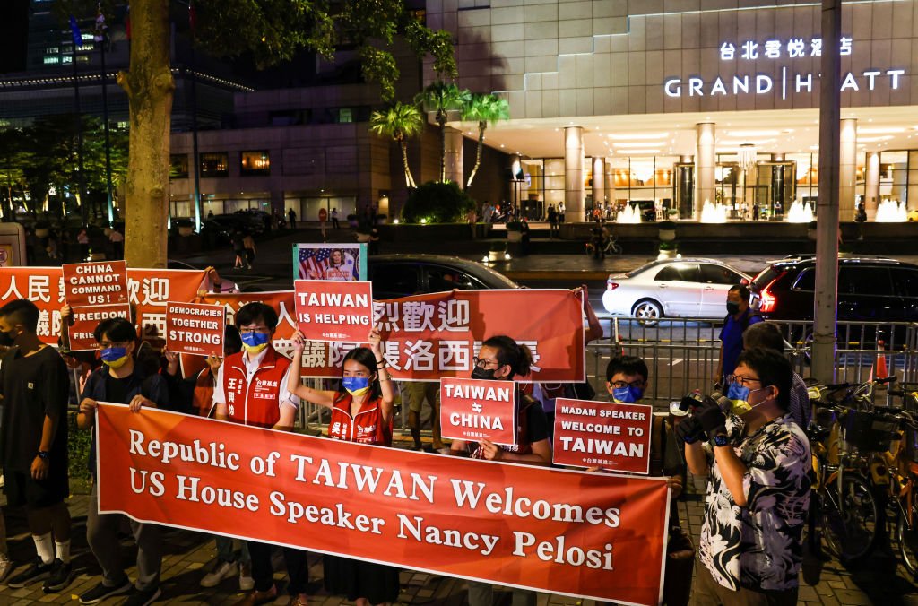 US House Speaker Nancy Pelosi Arrives In Taipei