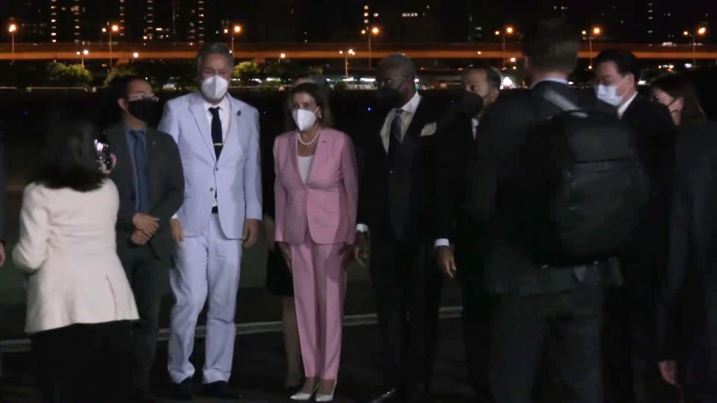 US House Speaker Nancy Pelosi lands in Taiwan
