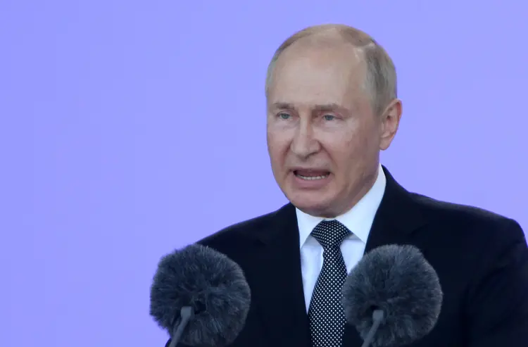 Vladimir Putin: o presidente russo também destacou o novo míssil de cruzeiro hipersônico Zircon (Contributor/Getty Images)