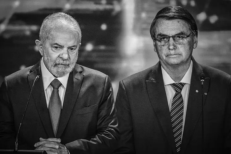Lula e Bolsonaro: candidato à reeleição lidera a pesquisa da Brasmarket. (Renato Pizzutto/Band/Divulgação)