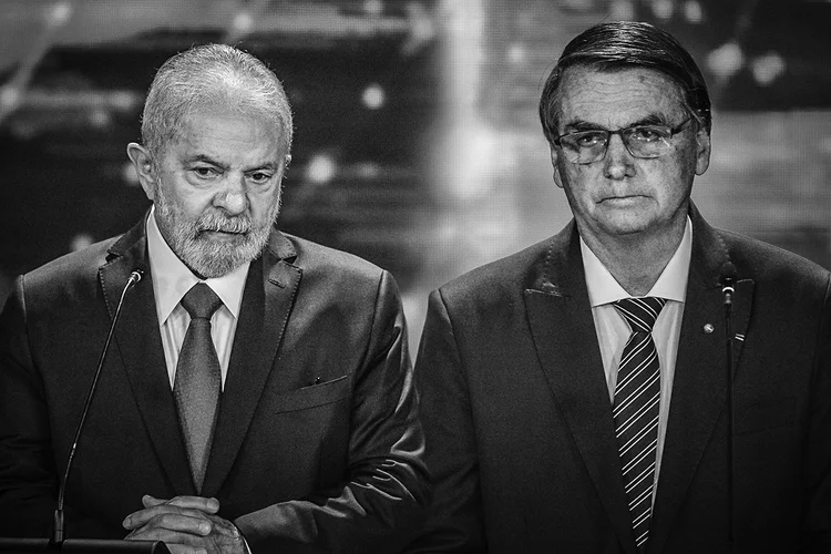 Lula e Bolsonaro: petista lidera segundo turno. (Renato Pizzutto/Band/Divulgação)