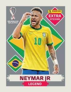 KIT 16 FIGURINHAS EXTRA LEGENDS/LENDÁRIAS NEYMAR,MESSI,MBAPPÉ,CR7