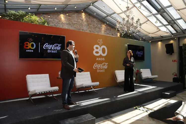 Luís Felipe Avellar, Presidente Brasil e Cone Sul na Coca-Cola América Latina e Silmara Olívio, diretora de relações corporativas Cone Sul na Coca-Cola América Latina. (Conceito Arte_Aivan-Moura/Reprodução)
