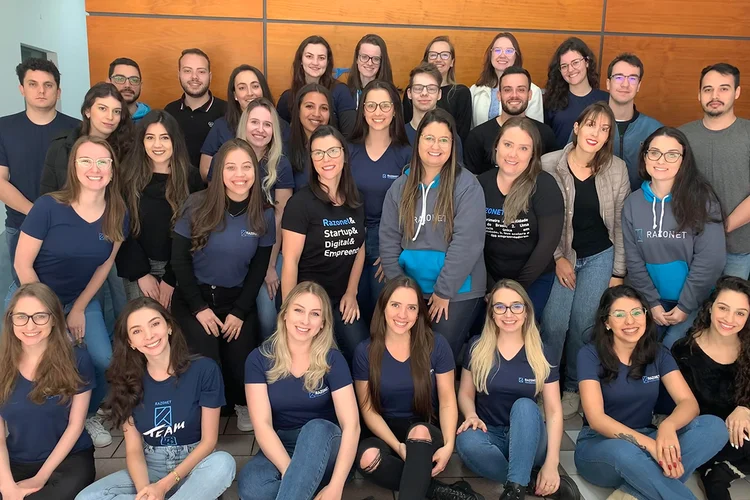 Equipe da Razonet: empresa de contabilidade digital foi eleita uma das melhores para trabalhar pelo GPTW (Razonet/Divulgação)