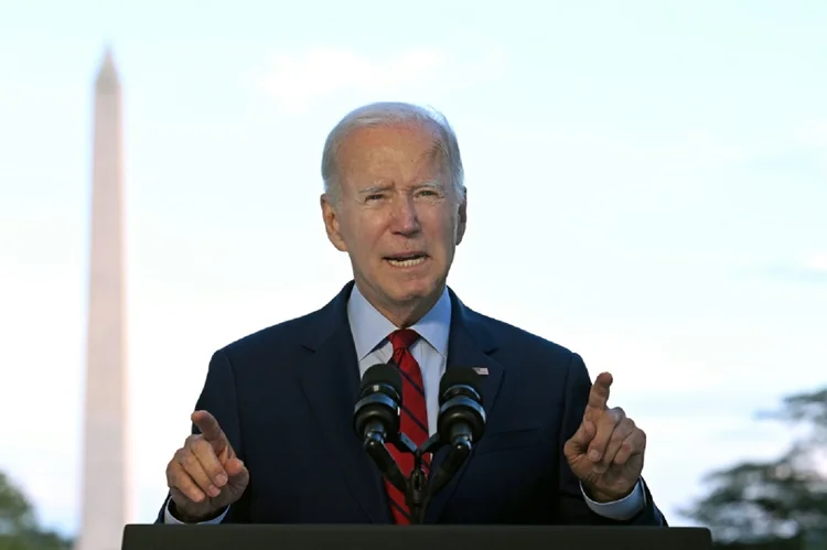 O presidente americano, Joe Biden, faz um pronunciamento na Casa Branca

 (AFP/AFP)