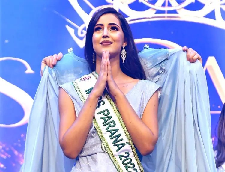 Miss Paraná 2022: Brenda Silva perdeu a coroa por ter engravidado (BMW Eventos/Reprodução)