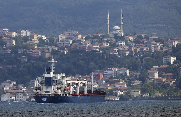 As exportações de grãos dos portos ucranianos foram retomadas esta semana, após o retorno da Rússia ao acordo assinado no final de julho em Istambul (Isa Terli/Anadolu Agency via Getty Images/Getty Images)