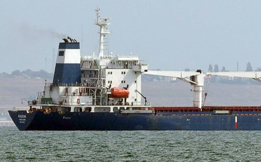 Primeiro navio com grãos da Ucrânia deixa porto de Odessa desde a invasão russa