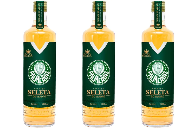 Seleta: marca de cachaça lançou uma versão exclusiva da bebida para o Palmeiras. (Seleta/Divulgação)