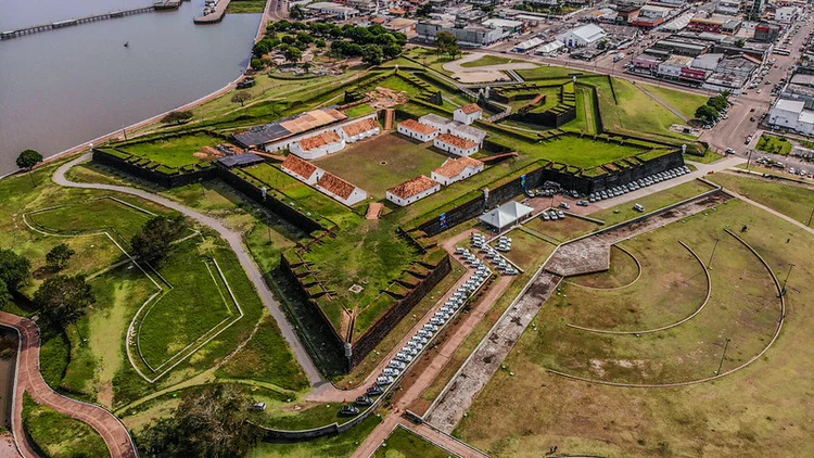 Vista aérea da Fortaleza de São José de Macapá. (Governo do Estado do Amapá / Flickr/Flickr)