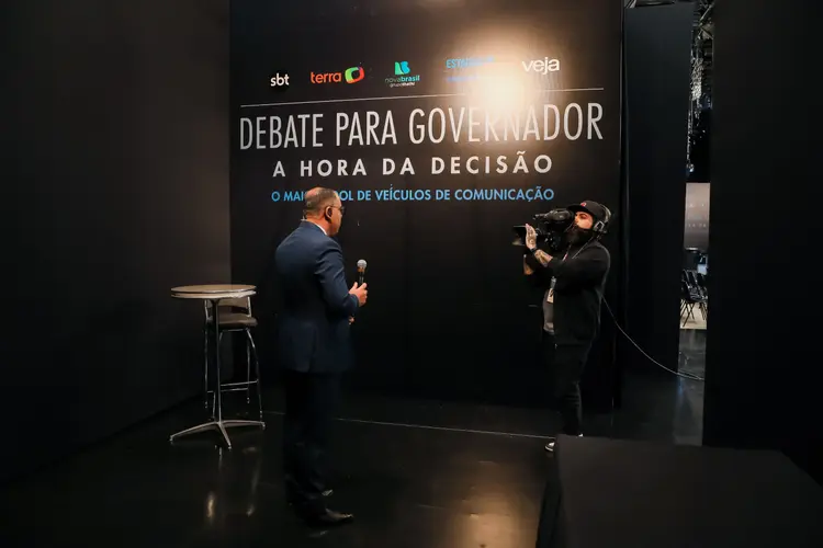 Bastidor: debate foi realizado nos estúdios do SBT. (SBT/Divulgação)