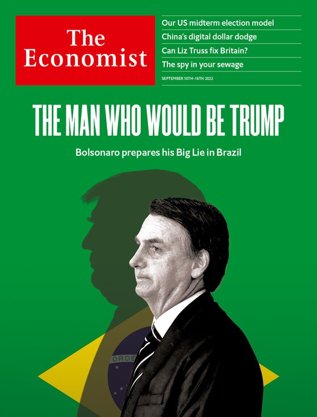 Economist compara Bolsonaro a Trump em capa sobre eleições brasileiras