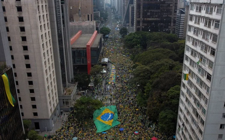 protesto 7 de setembro de 2022 - avenida paulista são paulo (MIGUEL SCHINCARIOL / Colaborador / AFP via/Getty Images)