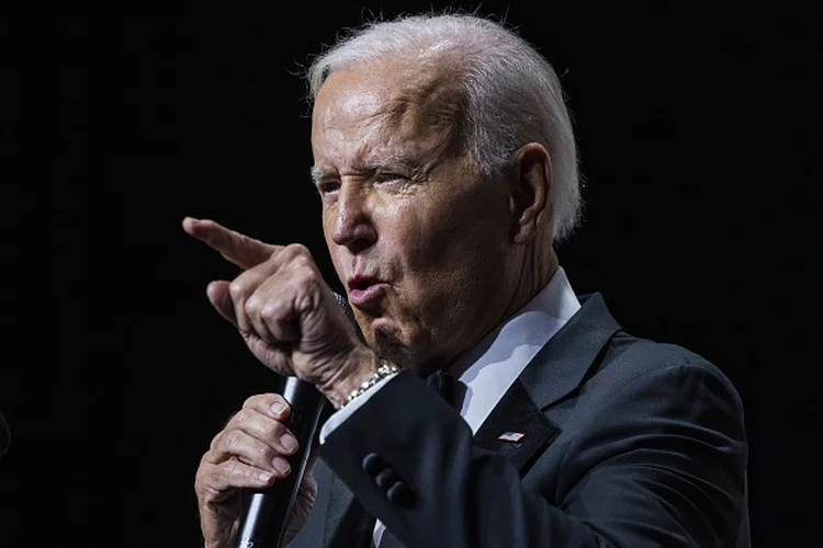 Biden: Espera-se que o presidente continue as discussões com os principais legisladores sobre o teto da dívida antes do prazo final de junho (Jim Lo Scalzo/EPA/Bloomberg/Getty Images)