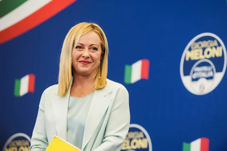 Itáli: Meloni anunciou a intenção de concorrer nas eleições europeias (LightRocket/Getty Images)