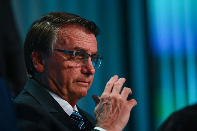 Jair Bolsonaro, Brazil's president, before the last televised presidential debate at the O Globo studios in Rio de Janeiro, Brazil, on Thursday, Sept. 29, 2022. The real and local stocks tumbled this week, while swap rates soared after a series of polls showed that Luiz Inacio Lula da Silva may get an outright victory in the first round, avoiding the need for a run-off. Photographer: Andre Borges/Bloomberg via Getty Images (Andre Borges/Getty Images)