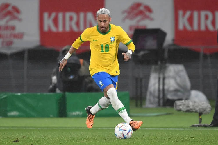 Neymar em campo durante amistoso contra o Japão, em junho de 2022  (Masashi Hara/Getty Images/Getty Images)