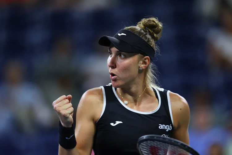 Beatriz Haddad Maia estreou com vitória na chave de duplas femininas do US Open (Elsa/Getty Images)