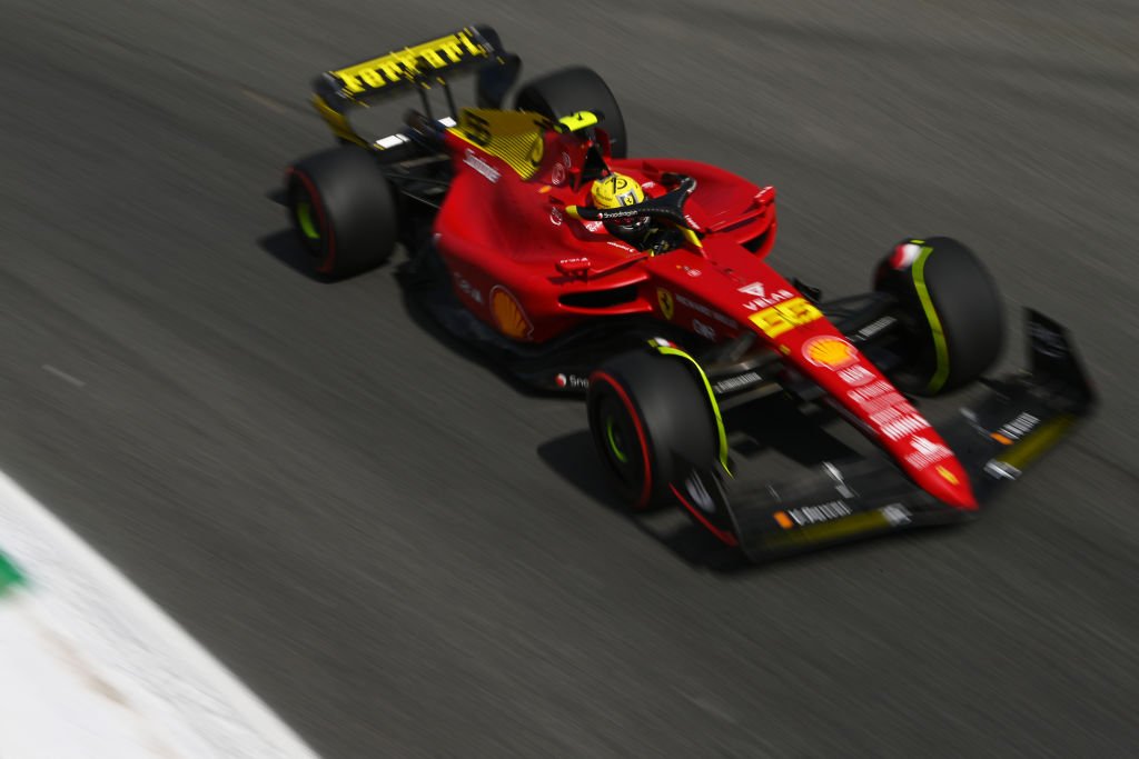 Carlos Sainz, da Ferrari, durante os treinos no último GP da Itália (Dan Mullan/Getty Images)