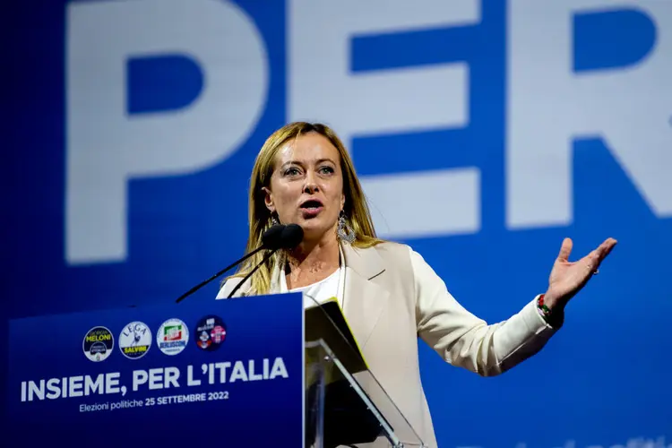 Giorgia Meloni: a primeira mulher a assumir o Executivo da Itália (Riccardo Fabi/NurPhoto/Getty Images)