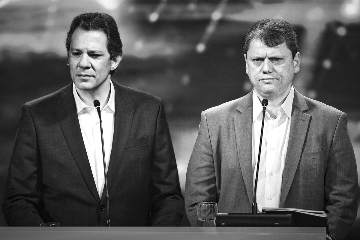 Ipec indica empate técnico em SP: Tarcísio tem 46%, e Haddad, 43